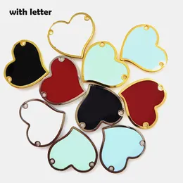 Multicolor Metal Serce DIY Naszyjnik Charms Cute Serca Letter Biżuteria Dokonywanie Akcesoria Części Komponenty Hurtowa Cena