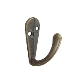 Wholesale- Single Prong Hook Hanger Antique Bronze 3.4cm x 1.4cm for Clothes Coat Robe Purse Hat DH8767