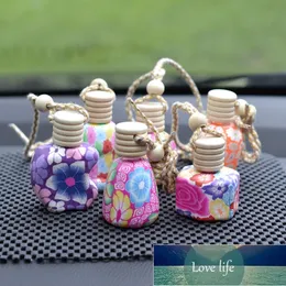 Car Hanging Perfume Bottle Porcelain Pottery Accessories Empty Pendant Ornaments Essential Oil Packaging Container Wood Cover