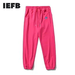 IEFB Solid Färgparets Leggings Byxor Mäns Koreanska Trend Lösa Casual Byxor Vår Sommar Sport Sweatpants 9Y7297 210524