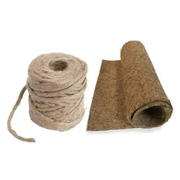 Tappeti 50x150cm Fibra di palma da cocco naturale Coco Liner Bulk Roll Mat Tappeto Cesto di fiori Vaso da fiori Parete Pet Rettile