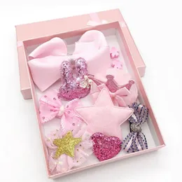 Confezione regalo Confezione regalo Accessori per capelli alla moda per bambini Fascia per capelli Fasce per capelli per neonate Fasce per fermagli per capelli Barrettes