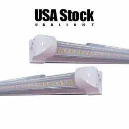 US Stock Led Tubes V-Shaped 4ft 5ft 6ft 8ft Cooler Door Led Licht Tubes T8 Double Sides SMD2835 Led Fluorescent Lamps AC 85-265V
