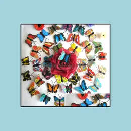 Kühlschrankmagnete Home Decor Garten Künstliche 3D Schmetterling Magnet Aufkleber Kühlschrank Dekoration Drop Lieferung 2021 Xwv8F