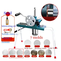 Máquina de macarrão manual Suporte sólido Balde de farinha ampliado Enviar 8 moldes Redondo Face larga face Diaoxiao macarrão de cozinha