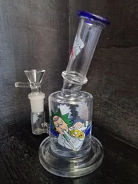 6 tum mini dab rigg färgglad tjock glas bong honungskaka perc vattenrör 14,4 mm fogaroljeriggar små bongs med skål zeusartshop