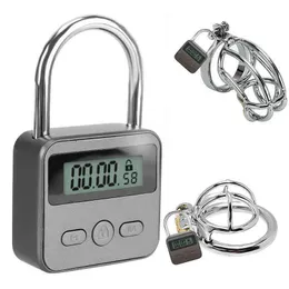 NXY Vuxna leksaker Digital Time Lock Bondage Timer Switch Spelbegränsningar Fetisch Elektronisk Sex för Par Tillbehör 1207