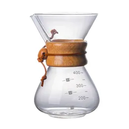 400ml Classic Glass Espresso Coffee Maker Style Pour Over Coffeemaker Coffee Machine Filter Coffee Pot Kitchen Supplies 210330