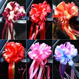 Party dekoration lat person två färg pull båge bröllop bil färgade band blomma bollprodukter säljer bra med olika mönster zwl471