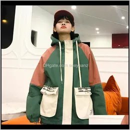 Jaquetas outerwear casacos mulheres vestuário vestuário entrega 2021 harajuku mulheres de grandes dimensões outono patchwork hip hop moda streetwear bater c