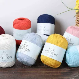 1PC 100% Cotton Spring And Summer Hand Knitting Wool Line Crochet Sweater Shawl Clothing Hand DIY Medium Yarn Thread Y211129