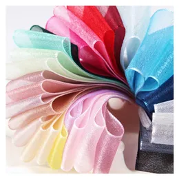 Party Decoration 5/25/50yards/Roll 38mm Organza Ribbon Wholesale Gift Wrapping DIY Wedding Christmas Silk Ribbons Lace Fabric WD0129