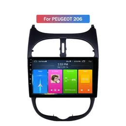 Dokunmatik Ekran Çift 2 DIN Android Araba DVD Oynatıcı Peugeot 206 Oto GPS Navigasyon Sistemi Video Radyo Stereo Ses