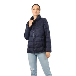 Short Women Down Jacket Office Lady Quilted Coat Cotton Parka Fluff Clothes Lightweight Ladies Vest 18-03 211018