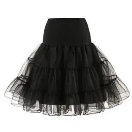 Ny kort petticoat för bröllop vintage organza petticoat crinoline underskirt swing tutu kjol