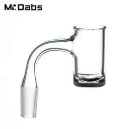 Banger al quarzo con fondo tondo e bordo smussato Accessori per fumatori 10mm 14mm 19mm Maschio Femmina per Bong in vetro Dab Rig