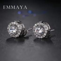 Emmaya 패션 갈래 설정 CZ Crystal White / Rose Gold Color Stud Earrings Women Boucle D 'Oreille