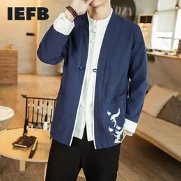IEFB Loose Big Size Tang Suit Hanfu Chinese Style Men's National Single Button Causal Tops Jacket 9Y6020 210524