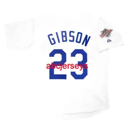 Sydd Custom Kirk Gibson 1988 World Series Home Jersey lägg till namn nummer basebolltröja