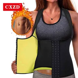 CXZD Frauen Hot Sweat Sauna Weste für Gewichtsverlust Bauch Fatburner Abnehmen Shapewear Hot Thermo Body Shaper Sweat Top 210402