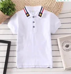 5PCS / Lot! Pojkar sommar nedbrytningskrogram Polos T-tröja Mode Striped Child Kläder Barn Kortärmad 6 Färg Tees Barnkläder Toppar Kläder, Storlek 90-165cm