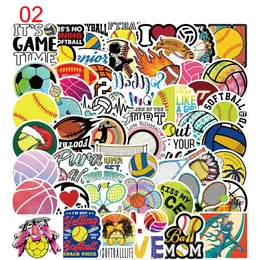 50Pcs Ball Sport Stickers Non-Random For Car Bike Luggage Sticker Laptop Skateboard Motor Water Bottle Snowboard wall Decals Kids Gifts