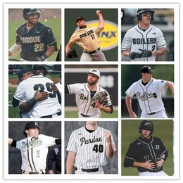 Maglia da baseball personalizzata Purdue Boilermakers Jackson Smeltz Eric Hildebrand 16 Nolan Daniel Kyle Wade Avery Cook Joseph Whitman 28 Kulak 32 Starnes 48 Griffin Lohman