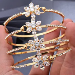 24k banhado a ouro pulseira pulseira mulheres meninas frança França strass pulseiras indianas africanas jóias noiva de casamento grânulo presentes q0717