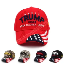 Donald Trump 2024 Czapka USA Czapki baseballowe Utrzymuj Ameryka Świetny Snapback President Hat Hat 3D Haft Hurtownie