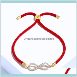 Link, Bracciali a catena Designer di gioielli Moda coreana Personalità semplice 8 Tendenza zirconi Bracciale per amanti versatili Consegna goccia 2021 G6Toi