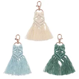 Makrama Brelok Tassel Key Chain Handmade Brelok Boyfriend Gift Girl Brelok Bag Charm Key Ring C7af G1019