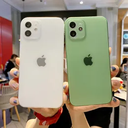 iPhone 12 11ミニプロマックスXS XR 8 7プラススーパースリムカラフルな保護カバーのためのプラスチック電話ケース