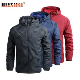 Homens de jaqueta à prova de vento homens impermeáveis ​​parka respirável marca casual esportes ao ar livre casaco masculino windjacket hardshell wind jaqueta homens tops 211029