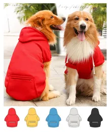 Dog Apparel Sweatshirts Apparel Cute Hoodies With Pocket Autumn Winter Pet Warm Clothes Puppy Coat Jacket 5 Colors Gifts Keep