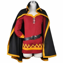 KonoSuba God's Blessing on this Wonderful World Konosuba Megumin Cloak Dress Uniform Outfit Halloween Anime Cosplay Costume Wig Y0913