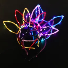 LEDガジェットクリエイティブカートゥーンLED Glowing Cat Ear Headband Festival Party Party Women Girl Flashing Head Band Sticks Halloween Xmas Gifts 2023