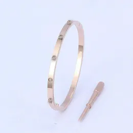 4mm Cienki Titanium Stal Bransoletka Bransoletki Moda Kobiety Mężczyźni 10 Kamień Bangle Bransoletki Odległość Biżuteria z torbą na prezent Rozmiar 16-19cm