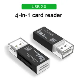 4 in 1 kart okuyucu MICRO-SD TF M2 MMC MS PRO DUO için USB 2.0 SD Adaptörü