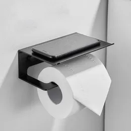 Högkvalitativ Badrum Rollhållare Rostfritt Stål Mobiltelefon Pappershandduk Toalett 210709
