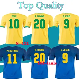 2021 Brasil Soccer Jersey Brasil Football Рубашки 20 21 Neres Camisa Futebol Brazils Copa America Camiseta de Futbol Coutinho Firmino Иисус Рубашка