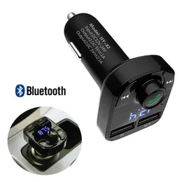 x8 FMトランスミッターAUXモジュレーターBluetoothハンディッシュキットオーディオMP3プレーヤー3.1AクイックチャージデュアルUSBカーチャージャーアクセサリー2022