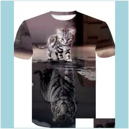 Sメンズアパレル2021猫男性グラフィックTシャツ夏3DプリントカジュアルストリートウェアコスプレコスチュームTシャツファッション原宿トップティーユニセックスクローク