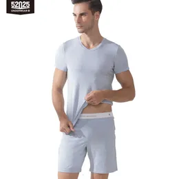 52025 pigiama da uomo set pigiama modale morbido e confortevole pigiama da uomo pigiama set vestiti per la casa pijama hombre pantaloncini da notte LJ201113