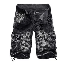 Design män sommar kamouflage militär last shorts bermuda masculina jeans manlig mode casual baggy denim 29-42 210716