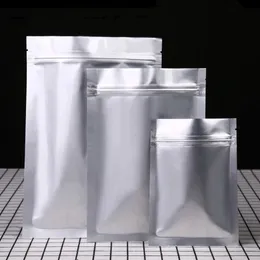 100st ZIP-väska Aluminiumfolie Kvadratisk hörnpaket Återförsäljbara Spice Nuts Värmeförseglingspåsar
