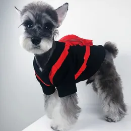 Hundkläder husdjur röd dragkedja ryggsäck stil kortärmad kläder schnauzer söt katt vår och sommar andas tröja