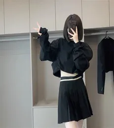 Plisowana spódnica dziewczynki Letni kawaii kawaii w kratę czarny tenis japoński mundur szkolny mini spódnice dla dziewcząt z listem