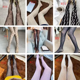 Designer Letter Long Stockings Tights Socks For Women Ladies Sexy Black Stocking Pantyhose Net Sock Party Nightclub