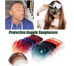 Unisex-Faceshield-Schutzbrillen Schutzbrillen Masken Sicherheit Anti-Spray-Maske Protect Goggle Glas Sonnenbrille Einzelhandelskasten separat versendet