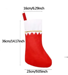 NEWChristmas Tree Hanging Decoration Stocking Santa Claus Children Candy Gift Sock Bags Xmas Festivals Party Decor Stockings LLE9084